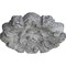 Ekena Millwork Emery Leaf Ceiling Medallion, Hand-Painted Ultra Pure White Crackle, 7 5/8"OD x 1"P CM07EMUWC - alternate 2
